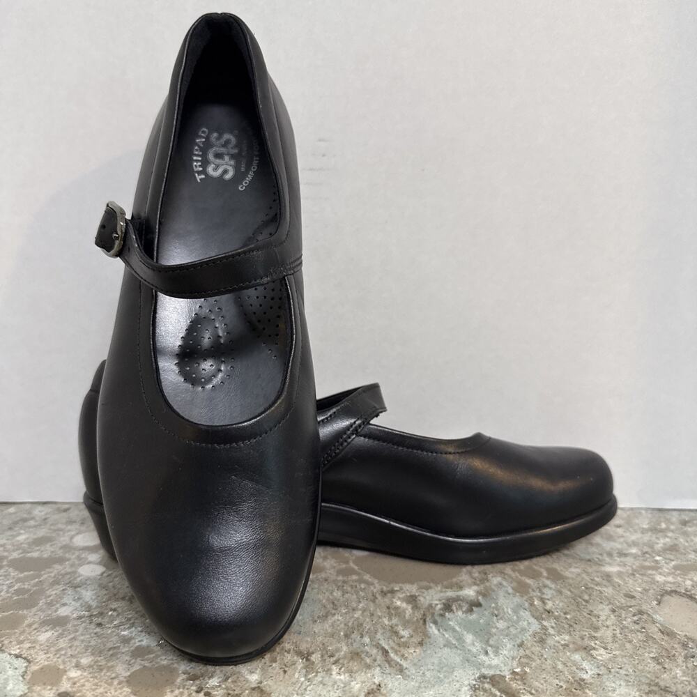 SAS Womens Maria Mary Jane Black Size 8 M Length 10 3/8” Width 3‎ 2/8”